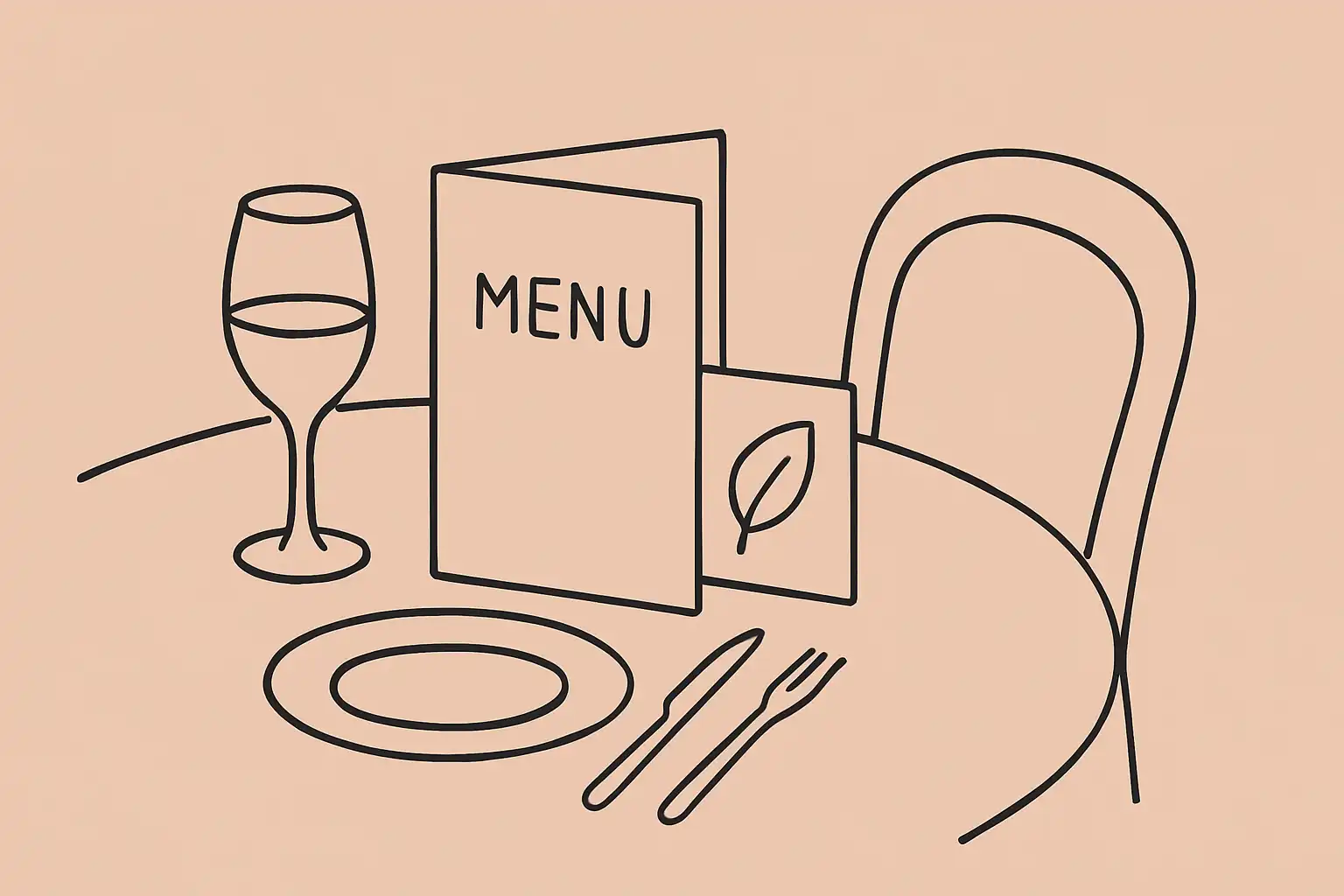 Menu de restaurant avec allégations environnementales reformulées à la craie