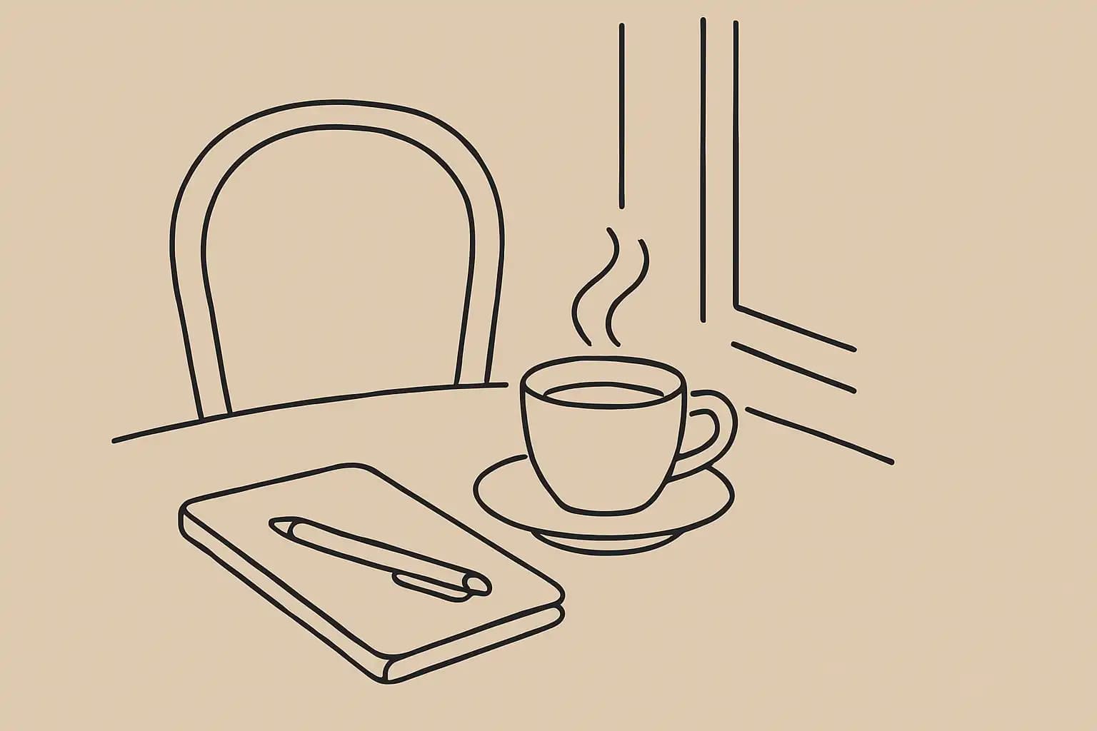 Independent restaurant owner planning marketing budget at a quiet table before service